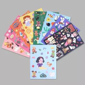 쥬시베어 리무버 스티커 8종 세트_동화 (01-08)_완구