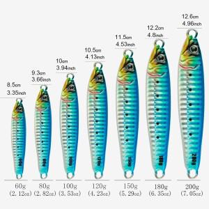 JIGGINGPRO 코소 슬로우 싱킹 메탈 지그 60g 80g 100g 심해 보트 낚시 지깅 루어