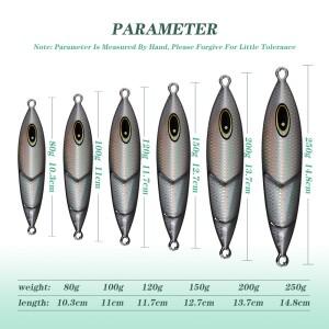 TOLU 2025 신형 슬로우 싱킹 메탈 지그 80g-250g 롱 캐스팅 해수 심해 낚시 루어