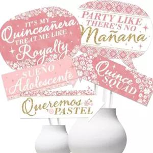 빅 닷 오브 해피니스 웃긴 미스 모과 아노스 - 모과네라 스위트 15 생일 파티 사진 부스 소품 키트 10피스