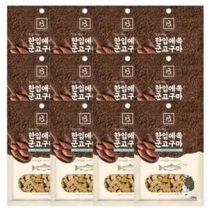 [반려] 간식 12P 100g 트릿 한입 스낵 강아지 연어 군고구마