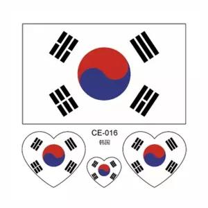 응원용 태극기 타투 스티커 판박이 문신스티커