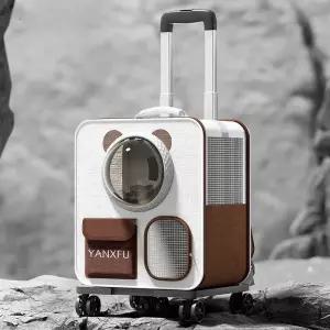 고양이 가방  우주 캡슐 외출 휴대용 애완 동물 케이스 멀티 대용량 수하물 여행 개 배낭