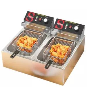 분식집 영업용 핫도그 전기튀김기 2구 프라이기계