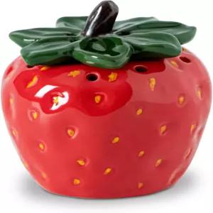 딸기 베이킹 소다 홀더 냉장고용 귀여운 냄새 흡수기용 작은 세라믹 용기 탈취제 미니 병 제거기