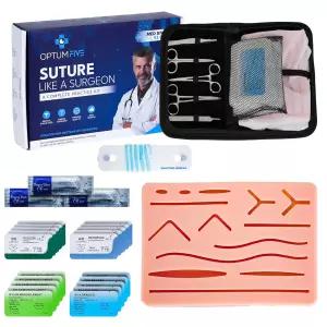 봉합 연습 키트 31피스 세트 - 매듭과 실이 있는 훈련 패드가 학교 필수품