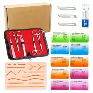 학생용 봉합 연습 완료 키트(30개)에는 재사용 가능한 업그레이드 패드 교육용 스티치 포함되어 있습니다