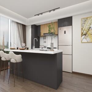 맞춤형 캐비닛 모던 주방 코너 수납 세트 회전 바구니 포함 프로젝트용