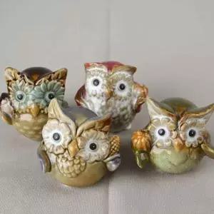 부엉이가족 집들이선물 미니양초홀더 소품 홀더 미니어처