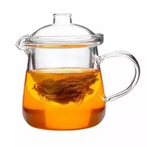 유리 티포트 450ml 차망 주전자 다용도 유리차포트 뜨거운 물