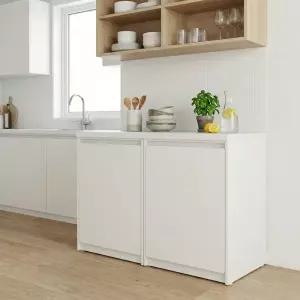 크레타 광파오븐 전기밥솥 전자렌지 수납장 정리함 테이블 수납 정리 선반