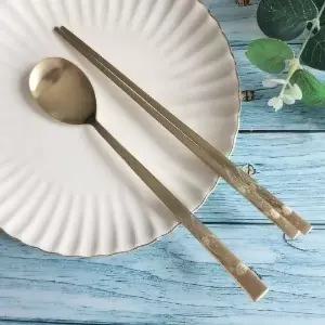 티타늄 커트러리 숟가락 젓가락 수저 식당 카페 용품