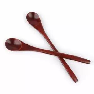 옻칠 롱 숟가락 세트 투명 스푼 다용도 조리용 2P