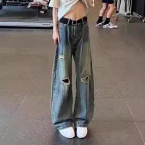 팬츠 남자 청 여름 슬러브 디스트로이드 얇은 슬림핏 커브 패피2