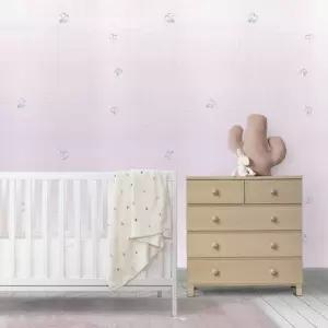 셀프시공 3D 단열벽지 10m 핑크 타탄 꽃무늬 곰팡이방지 단열재