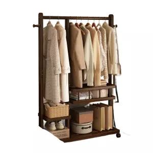 원목 서랍 행거 옷걸이 옷방 이동식 드레스룸 조립식 선반 수납