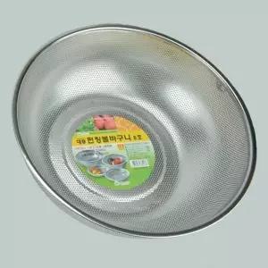 스텐 채반 원형 소쿠리 8호 대형 주방 바구니