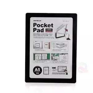 포켓패드 A5 검정 다이어리 표지 비닐 라벨 게시판 부착 소품 세트