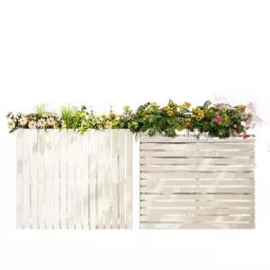 에어컨 실외기 커버 햇빛 가리개 부식방지 덮개 원목