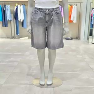 [베네통] 베네통 로고 자수 버뮤다 데님 팬츠 BADPB9631