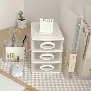 투명 아크릴 소형 서랍장 화장대 데스크 수납함 문구 정리대 2종