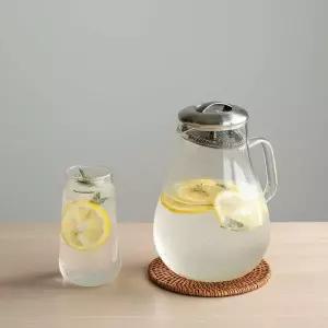 [콩심팥심]내열유리 직화 주전자 2L 대용량 티포트 유리 물병 1709