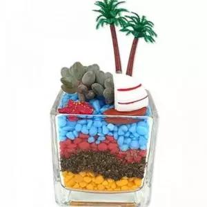 꾸미기 장식용 용품 유리 화분 다육 세트 미니 식물만들기세트