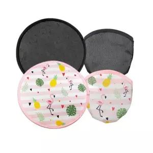 휴대용 패턴 패션 캐릭터 암막 부채 대량 10EA_플라밍고블랙 [m5FB3D3]