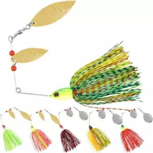 스피너베이트 낚시 미끼 키트 베이스 하드 메탈 버즈 지그 수영비트 송어 연어 파이크 소금물 민물