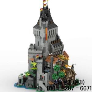 9691PCS MOC 189082 중세 타워 성 조립식 소형 브릭 피규어 모델