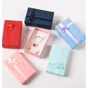 베이직 사각 케이스 쥬얼리 악세사리 상자 목걸이 반지 귀걸이 리본 보석상자 10P