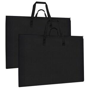 ZKU 24 x 36 인치 아트 포트폴리오 가방, 대형 사이즈 아트 케이스 경량 방수 포스터 보드 보관 가방, 아트워크용 스튜디오 포트폴리오 토트, 포스터, 스케치 드로잉, 캔버스(블랙, 2팩)