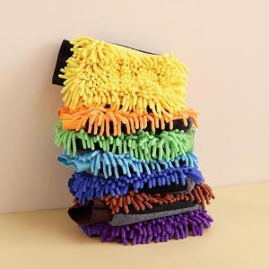 바이크 오토바이 자동차 차량용 호환 세척 장갑 페인트 표면 손상 방지 셔닐 방수 산호 양털 청소 천