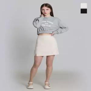 [원더플레이스][더블유스탠다드(W STANDARD)] 린넨 슬릿 미니 스커트 (택가격 39900원)