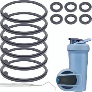 블렌더보틀 스트라다 셰이커 컵용 YONORD 13PCS 씰 개스킷 교체 뚜껑 고무 링 O 캡 실리콘 부품 뒤집힘