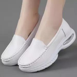 여성용 캐주얼 쿠션 미끄럼 밑창 발 작업화 편한 간호사화 통기 캔버스화 방지 쿠셔닝 봄여름 펀칭 의료 CH