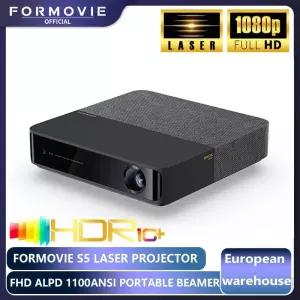 빔프로젝터 Formovie S5 레이저 프로젝터 FHD 1080P 1100ANSI 루멘 비머 휴대용 미니 홈 스마트 시어터 ALP