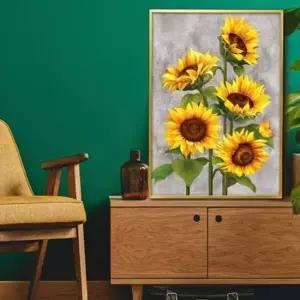 해바라기그림 A2 SUN5 풍수그림 돈들어오는 해바라기