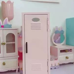 소형 캐비넷 미니 사물함 번호키 캐비닛 사무실 핑크