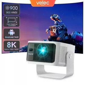 빔프로젝터 벨렉 프로젝터 900 ANSI 8K 디 HY350 1080P 안드로이드 14 자동 초점 휴대용 야외 홈시어터 스