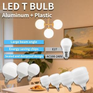 1-5개 고출력 LED 전구 5W 10W 20W 30W 40W E27 AC100-240V 웜톤색/쿨톤색 조명 6000K 가정용 침실등