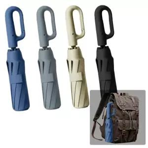 3단 자동우산 카라비너 10k 자외선차단 방수 우산 양산 휴대용 고리 손잡이