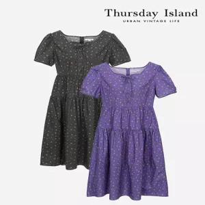 [써스데이아일랜드][Thursday Island] 스퀘어넥 플라워 원피스(T244MOP275W)