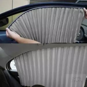 YWSTORE 자석 차량용 햇빛가리개 4개입 실버 더위방지 카커튼 자외선차단커튼