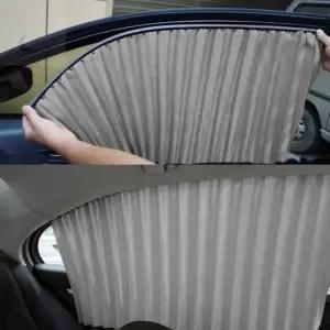 LUNAMAY 더위방지 차량자외선차단 자석 차량용 햇빛가리개 4개입 실버