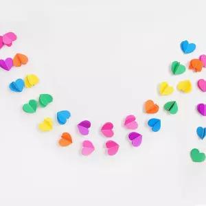 입체 하트 벽장식 고백 하트가랜드 성탄절 파티용품 겨울장식소품 산타 깃발장식 연말