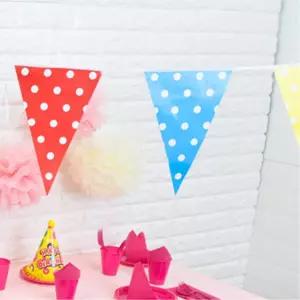 어린이집 삼각깃발 가랜드 캠핑 2개 장식소품 성당장식 크리스마스 산타 교회장식