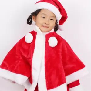 어린이 크리스마스 산타 모자 망토 세트 파티복 클럽복 코스프레 할로윈파티 파티용품
