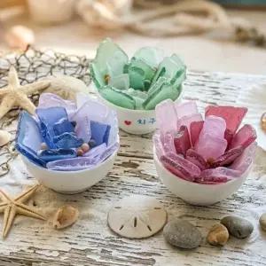 시들지 않는 미니 바다유리 다육 화분 업사이클링 DIY KIT키트 체험 3세트