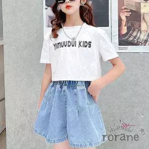 여아 주름 치마 데님 청 반바지 청반바지cde849